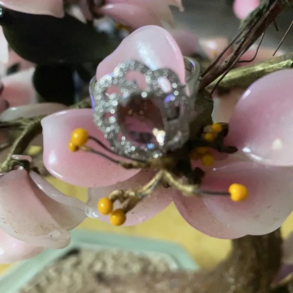 Vintage 925 alexandrite white sapphire ring